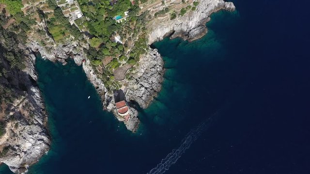 Praiano Positano Aerial View Drone Riprese aeree Costa Italia Sorrento
