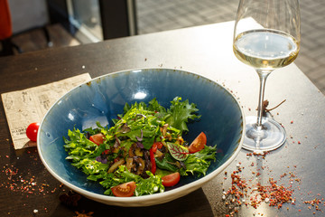 fresh salad in a bowl