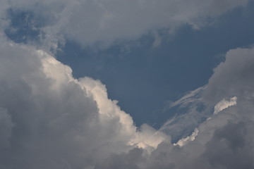 Blue Sky with White Clouds, Nature Background.