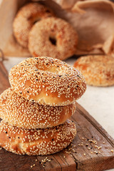 bread with sesame seeds