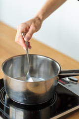 woman cooking in the kitchen