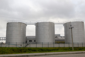 Fototapeta na wymiar Big tank factory constructions