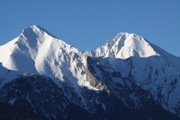 mountain landscape with snow