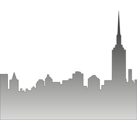 City Skyline Silhouette on white Background vector illustration eps 10