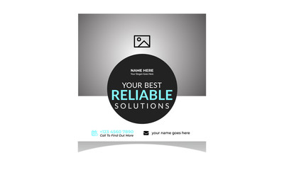 Obraz premium Digital business marketing social media banner square flyer