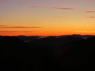 sunrise over the mountains