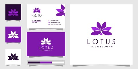 Logo with the concept of lotus, spa, natural, health, strength etc. Design template, Premium vector.