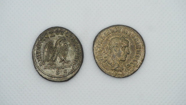Monedas del Imperio Romano. Roma Antigua. Denario, sestercio, dracma