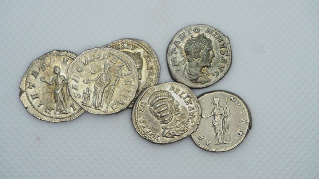 Monedas del Imperio Romano. Roma Antigua. Denario, sestercio, dracma