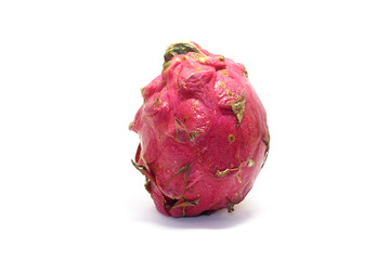 Pitaya or Pitahaya or Dragon Fruit (Hylocereus undatus) isolated on white background, perfect for breakfasting during ramadan