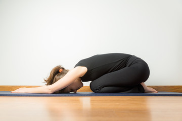 girl with yoga posture