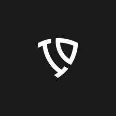 ID monogram logo with shield shape