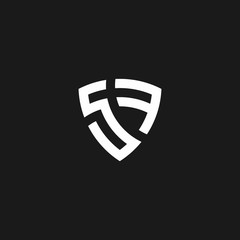 SF monogram logo with shield shape