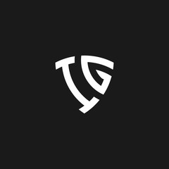 IG monogram logo with shield shape