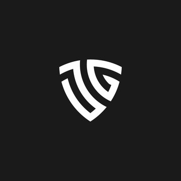 JG monogram logo with shield shape