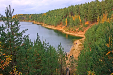 Naklejka premium Ogre Blue Hills Nature Park in Latvia