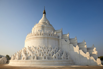 Fototapeta premium A February 2020 view of Hsinbyume Pagoda near Mandalay, Myanmar