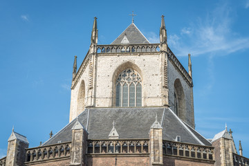 Fototapeta na wymiar The 'Grote Kerk' (Big Church) in the city center of Haarlem
