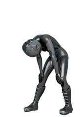 super soldier female is tired