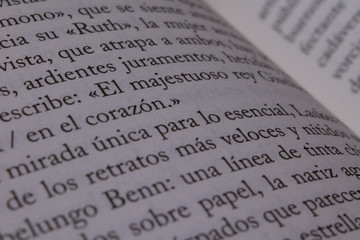 page of a book close-up