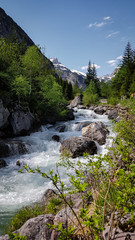 Lechtal-  Berg mit Fluss
