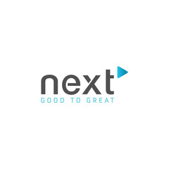 Concept of NEXT logo, growth & next generation tool etc. logo template vector illustration. Vector logo template - Vector