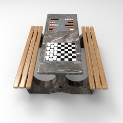 3d render Schachtisch fuer draussen gespr 115 rosenholz 16 