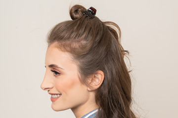 Fototapeta premium Model With Hair Clips