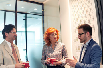 Business peoples standing in the office.