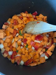 Yams and peppers