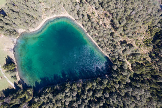 Luftaufnahme Samerangersee beim Fernsteinsee am Fernpass