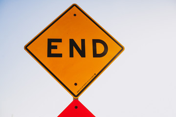 Road sign "END"