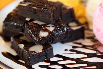 chocolate cake on a plate