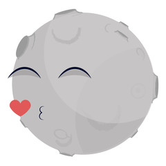Isolated moon cartoon