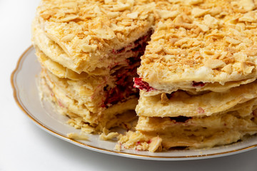 French cream puff cake Napoleon