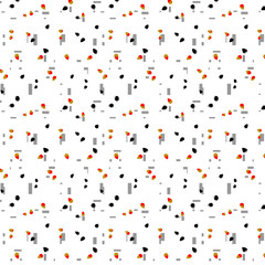 Naklejka premium red and white polka dots