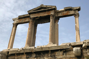 Fototapeta premium Arch of Hadrian or Hadrian's Gate, Athens, Greece. It is one of the main landmarks in Athens.