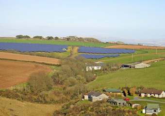 Solar farm on the Rame peninsular, Cornwall