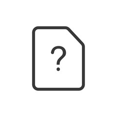Document with question icon isolated on white background. Help symbol modern, simple, vector, icon for website design, mobile app, ui. Vector Illustration