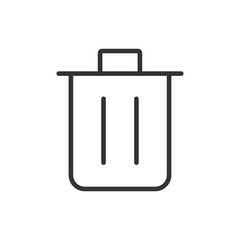Trash bin icon isolated on white background. Delete symbol modern, simple, vector, icon for website design, mobile app, ui. Vector Illustration