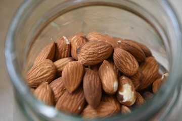 almonds in a bowl