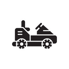 lawn mower icon vector symbol template