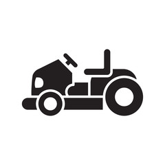lawn mower icon vector symbol template