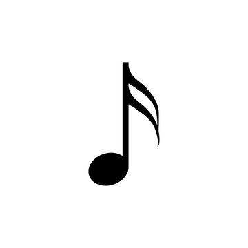 recommend clip art: Music note vector sound icon. Flat music note isolated illustration melody