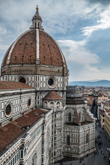 Cathedral of Santa Maria del Fiore in Florence view from above