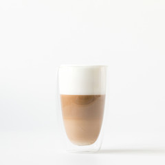 Latte .Coffee with milk .Hot drink for breakfast.