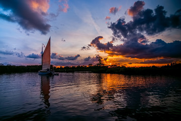 Wherry Yacht on the River Bure