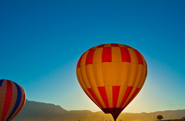 Sunrise Mass Ascension  at The  Albuquerque International Balloon Fiesta, Albuquerque, New Mexico, USA