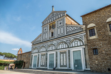Fototapeta na wymiar The Abbey of San Miniato in Firenze