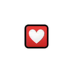 Heart Decoration Vector Icon. Isolated Heart Sign Cartoon Love Style Emoji, Emoticon Illustration	
